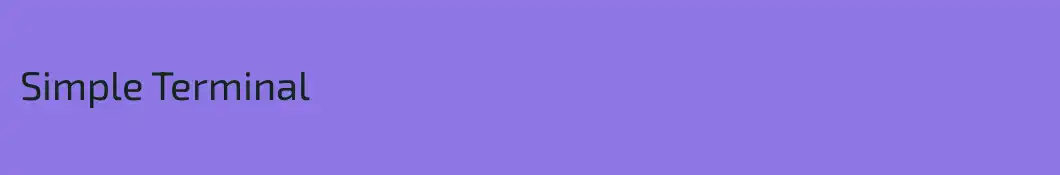Simple Terminal